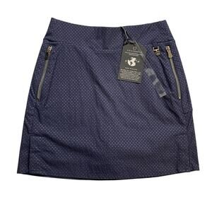 Anatomie Skort Womens XS Extra Small Navy Embossed Suzette Stretch Quick Dry